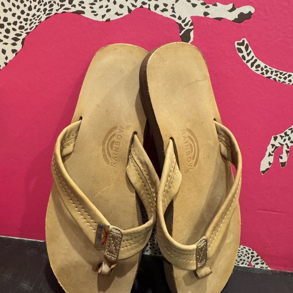 Rainbow kids tan  Flip Flops